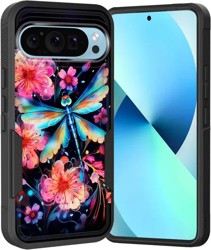 Vista 68 de Funda para Pixel 6A, Híbrida de Doble Capa de Servicio Pesado Resistente a Prueba de Golpes PC Duro + Funda Protectora de Silicona Suave para Google