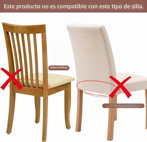 Vista 2 de Fundas para silla de comedor, juego de 2 fundas para sillas de comedor, fundas elásticas de jacquard para sillas de cocina, funda extraíble lavable
