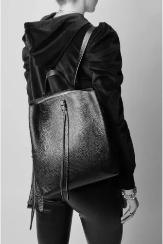 Vista 5 de Rebecca Minkoff Darren Backpack - Mochila de cuero para mujer, mochila de moda para mujer, correa de hombro ajustable, bolso de mochila elegante
