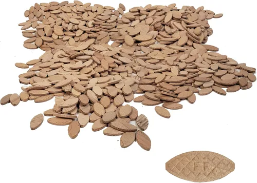 Vista 4 de Milescraft 5434#0 Galletas de madera dura (paquete de 1000) - Para uso en unión de madera, carpintería y manualidades. Funciona con carpinteros