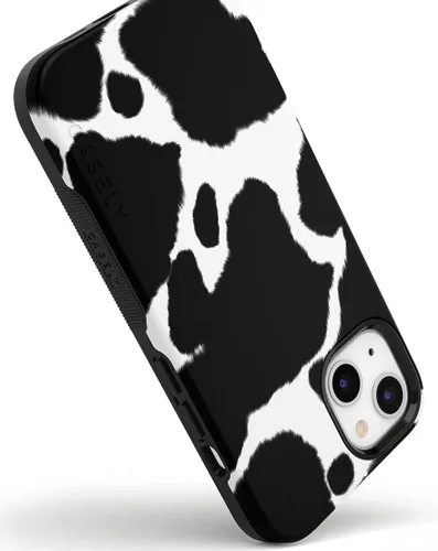 Vista 3 de Funda Casely para iPhone 14 Plus Mood Actual Impronta de Vaca Compatible con MagSafe Diseño Protector Audaz