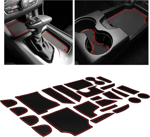 Vista 5 de CupHolderHero Compatible con Accesorios para Dodge Charger y Chrysler 300 2015-2023, Insertos para Portavasos de Interior Personalizados Franja azul