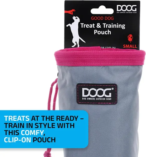 Vista 3 de DOOG Bolsa con clip para perros (pequeña), bolsa compacta de recompensa para entrenamiento de cachorros con clip seguro para la cintura, cierre