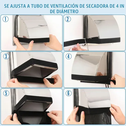 Vista 3 de 3 bolsas de ventilación para secadora, recogedor de pelusa para ventilación