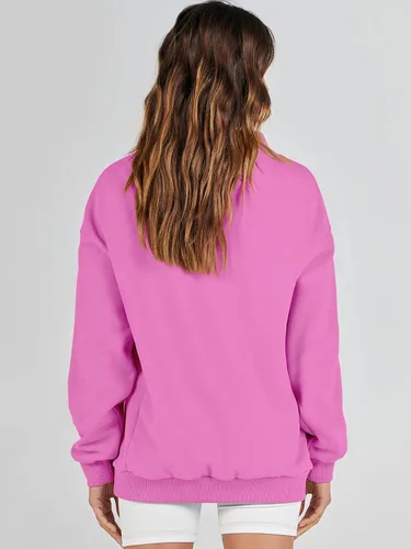 Vista 5 de ANRABESS Sudaderas de gran tamaño para mujer, cuello alto, manga larga, sudaderas con capucha para otoño, ropa 2023