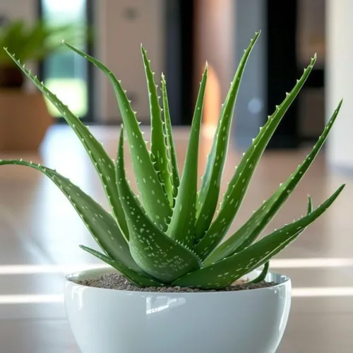 Vista 6 de Planta viva de aloe vera de aloe vera para plantar en maceta de tamaño de 2 pulgadas Planta Aleo vibrante de bajo mantenimiento para patio, balcón