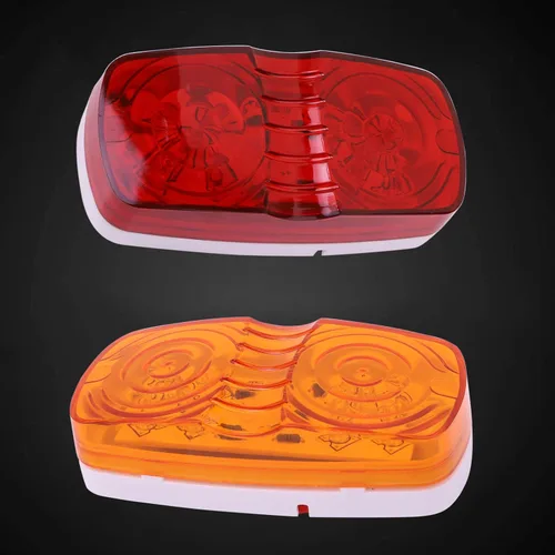 Vista 5 de 14 luces de marcador de remolque RV, 4x2 ojo de tigre/doble burbuja 12V luz de marcador para camiones de montaña RV Camper, IP67 impermeable