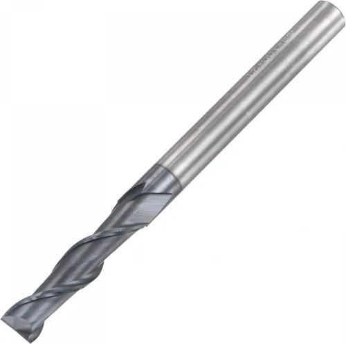 Vista 20 de uxcell Fresa de extremo de nariz cuadrada, punta de 0.039 in de diámetro de carburo sólido recubierto AlTiN Fresa CNC Fresa de 2 flautas en espiral