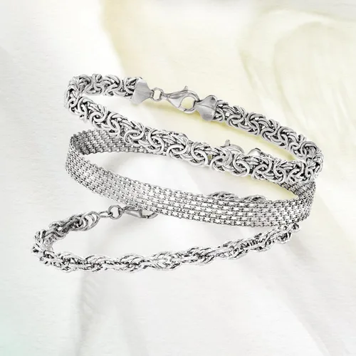 Vista 7 de Ross-Simons Jewelry Set 3 Link Bracelets