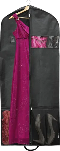 Vista 5 de Simple Houseware - Bolsa resistente para ropa, de 60 pulgadas con bolsillo para trajes, esmóquines, vestidos y abrigos.