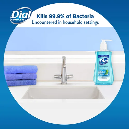 Vista 5 de Jabón líquido antibacterial para manos Dial, de áloe, de 7.5 oz