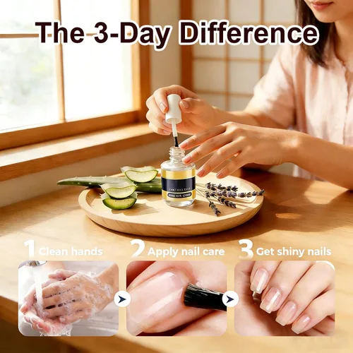 Vista 4 de Aceite de cuidado de uñas de 3 días, aceite de cuidado de uñas de 3 días con queratina, aceite hidratante para el cuidado de uñas fortalecedor