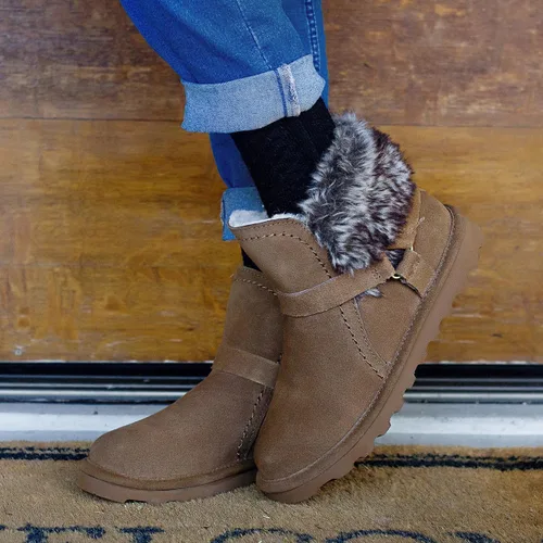 Vista 8 de BEARPAW Konnie de varios colores para mujer, botas clásicas para mujer, botas de meter para mujer, cómodas botas de invierno