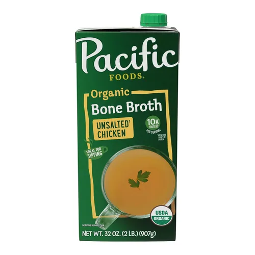 Vista 9 de Pacific Foods Caldo de hueso de pollo orgánico con ajo negro y hongo shiitake, caja de 32 onzas