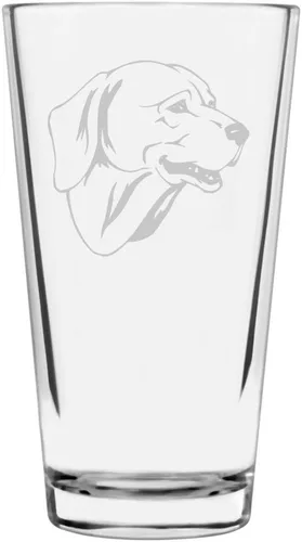 Vista 340 de Podenco Canario - Vaso de pinta de 16 onzas con temática de perro personalizado