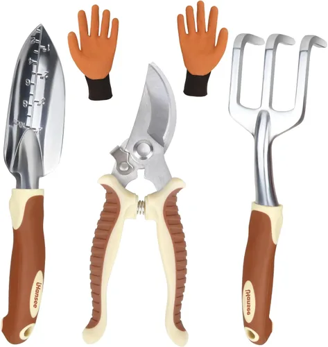 Vista 9 de Pink Garden Tool Sets 4-Piece, Aluminum Gardening Hand Tool Kit pink-4pcs