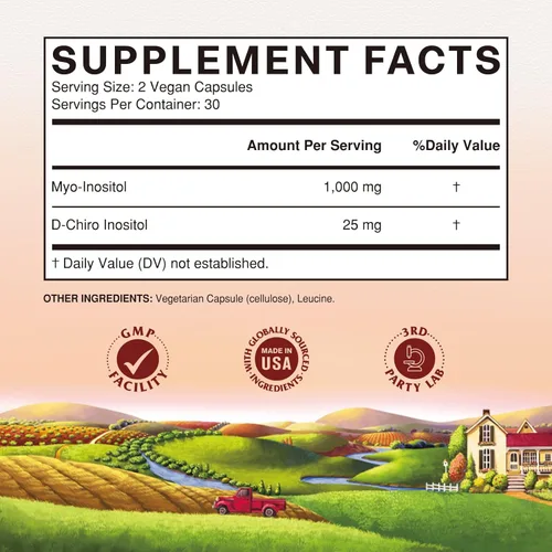 Vista 7 de Vitalitown Suplemento de inositol para mujeres, mio-inositol y D-chiro inositol, proporción ideal 40:1, equilibrio hormonal y apoyo ovárico