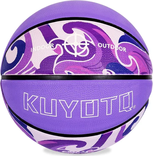 Vista 13 de KUYOTQ Baloncesto para Niños Pequeños Jóvenes Adultos Talla (3~7) Baloncesto de Goma Engrosada o Cuero Pequeño Mini Baloncesto Tacto Suave