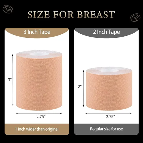 Vista 2 de Aperior Cinta de levantamiento de senos cinta instantánea de pecho para moda con 20 tiras de cinta de doble cara para ropa y cubierta reutilizable