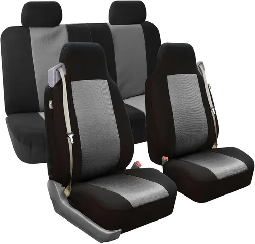 Vista 14 de FH Group - Juego de fundas de asiento de tela plana para todo uso para asientos tipo cubo, 2 piezas de ajuste universal, lavables, para SUV, sedán