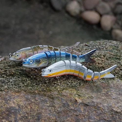Vista 7 de GOTOUR Jointed Swimbaits, Easy Catch Fishing Lures for Bass Trout Crappie A1-5"-0.9oz
