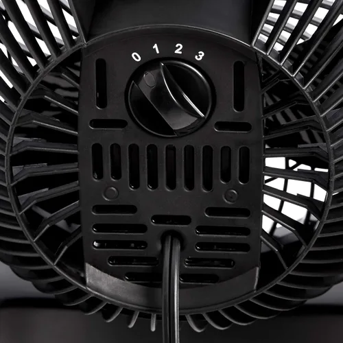 Vista 4 de Amazon Basics Ventilador circulador de aire, ventilador de escritorio para dormitorio, hogar y oficina, con cabezal de inclinación de 90 grados, 3