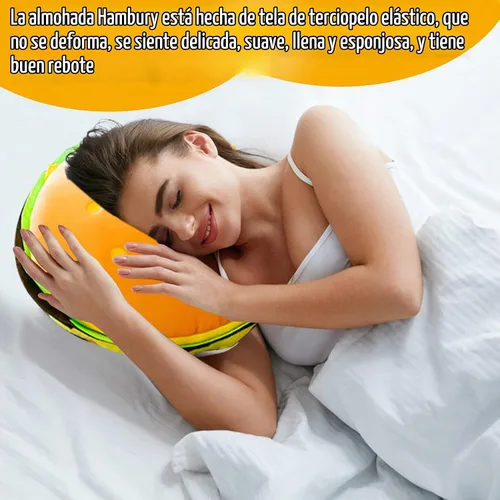 Vista 5 de Almohada de hamburguesa con queso de felpa de 15.7 pulgadas