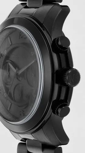 Vista 4 de Michael Kors Runway - Reloj cronógrafo de acero inoxidable para hombre con correa de acero o silicona