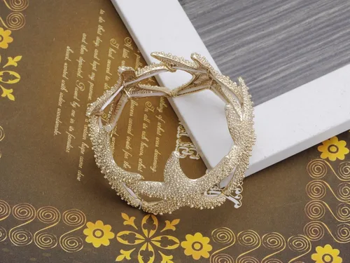 Vista 2 de Alilang Brazalete elástico con textura brillante para mujer