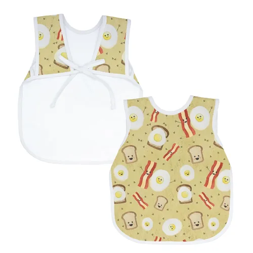 Vista 15 de BapronBaby Galletas y leche Bapron – Babero más seguro sin lazo para el cuello para bebés y niños pequeños – Suave impermeable resistente a