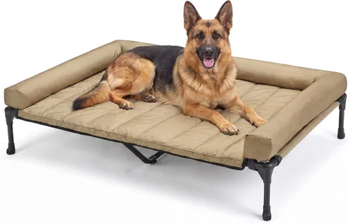 Vista 23 de Veehoo Cama Elevada Refrescante para Perro Añade Cojín Bolster Extraíble Impermeable Alfombrilla, Cuna Elevada para Mascotas con Malla Teslin