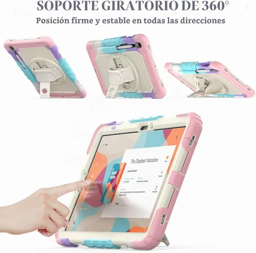 Vista 4 de SEYMAC stock Funda para Samsung Galaxy Tab S10 Lite / S10 FE / S9 FE 5G / S9 Funda para Tableta 10.9''/ 11'' Protectora con Protector de Pantalla