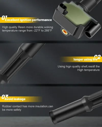 Vista 3 de OCPTY Juego de 3 bobinas compatibles con 1996 para Toyota para 4Runner 2.7L/L4, 1996-2002 para Toyota para 4Runner 3.4L/V6 Reemplazo para UF156