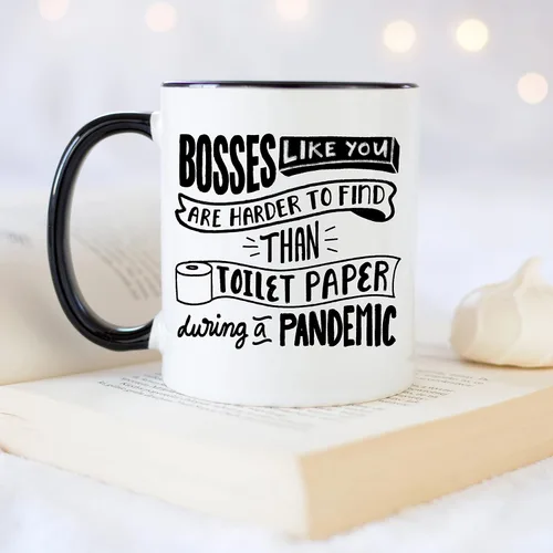 Vista 4 de YouNique Boss - Taza de café de 11 onzas, taza de café Worlds Best Boss para hombres y mujeres, taza divertida para jefe, regalos para el mejor jefe