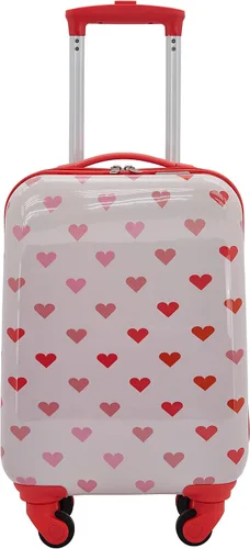 Vista 4 de Travelers Club Juego de equipaje de viaje para niños de 5 piezas Corazones Juego de equipaje de viaje para niños de 5 piezas