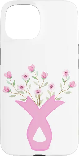 Vista 6 de Flower Jar Pink Ribbon Breast Cancer Awareness Month Women Case for iPhone 17