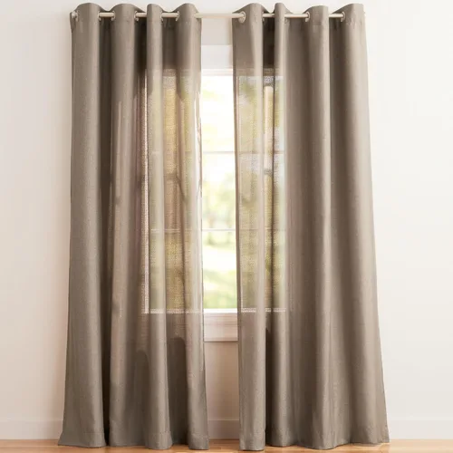 Vista 12 de Exclusive Home Loha - Par de paneles de cortinas de lino con ojales, 54 x 63 pulgadas, color beige