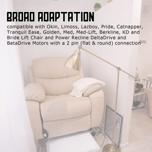 Vista 7 de Silla elevadora con control remoto de 2 botones y 5 pines, piezas de repuesto para Lazy Boy Okin Limoss Pride Catnapper, silla elevadora reclinable