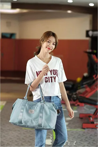 Vista 9 de Bolsos de viaje para mujer, para llevar en el fin de semana, bolsa de gimnasio deportiva, bolsa de entrenamiento, para pasar la noche y colgar al