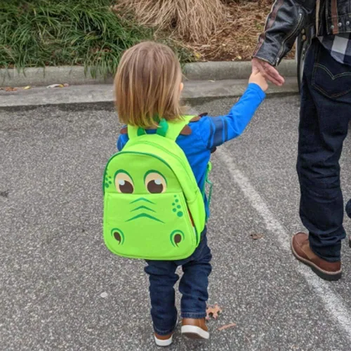 Vista 6 de CCJPX Mochila para niños y niñas, 12.5 pulgadas, dinosaurio, unicornio, preescolar, mochila escolar linda para jardín de infantes