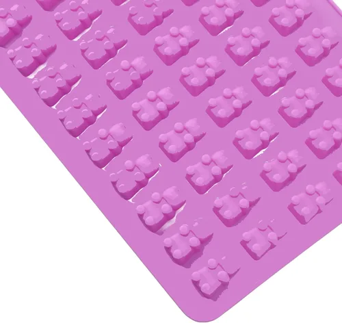 Vista 8 de 10 piezas de caramelo de silicona mini dinosaurio oso corazón forma de dona alta baja temperatura resistente con goteros para dulces de bricolaje