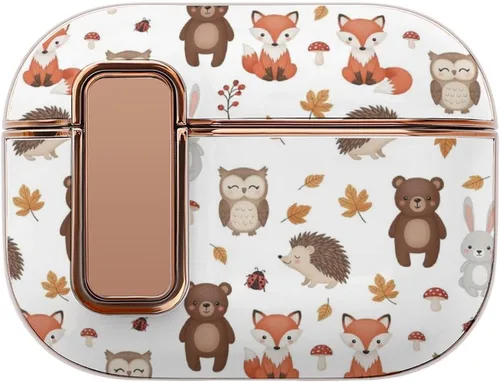 Vista 8 de Funda para auriculares compatible con Airpods Pro 2, funda de plástico, con bloqueo, protección a prueba de golpes
