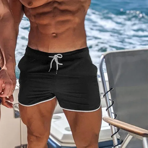 Vista 3 de EVERWORTH Pantalones cortos de entrenamiento para hombre, de secado rápido, pantalones cortos de culturismo, entrepierna de 4 pulgadas, pantalones