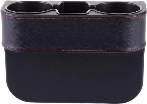 Vista 16 de Portavasos de automóvil, portavasos para asiento delantero automático, cubierta de piel sintética, soporte para bebidas, organizador de relleno