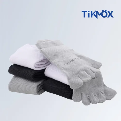 Vista 5 de Coolmax - Calcetines de cinco dedos para correr para hombres y mujeres, calcetines atléticos con soporte de arco para correr, caminar, senderismo
