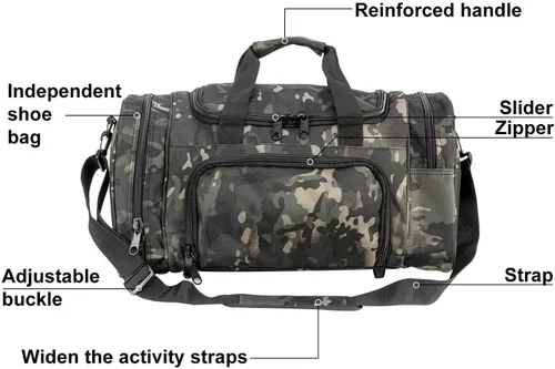 Vista 8 de Miramrax Bolsa de gimnasio para hombres y mujeres con compartimento para zapatos, deporte, fin de semana, viajes, durante la noche, bolsa