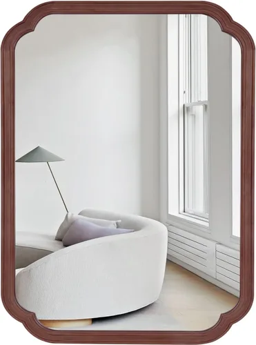 Vista 21 de Espejos de Baño de Madera para Montar en la Pared, 16" x 20" Marco de Madera Rústica Espejos de Pared Decorativos para Sala de Estar o Dormitorio