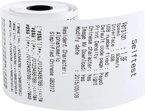 Vista 13 de OausTect Rollos de papel de tarjeta de crédito térmicos 2 1/4 x 50 rollos de papel para máquina de adición de papel para impresora POS/máquina