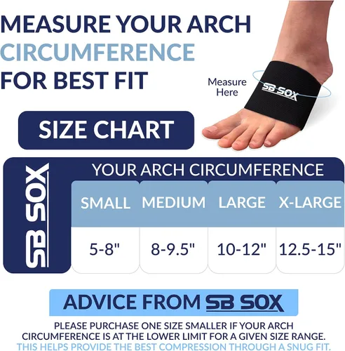 Vista 4 de SB Sox Mangas de compresión para pie para hombres y mujeres, los mejores calcetines para fascitis plantar para el alivio del dolor de fascitis