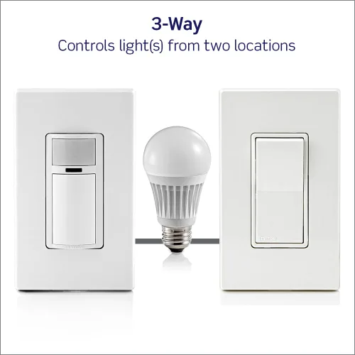 Vista 18 de Leviton Interruptor de luz con sensor de movimiento, activado por movimiento, encendido automático/apagado automático o encendido manual, 5A,